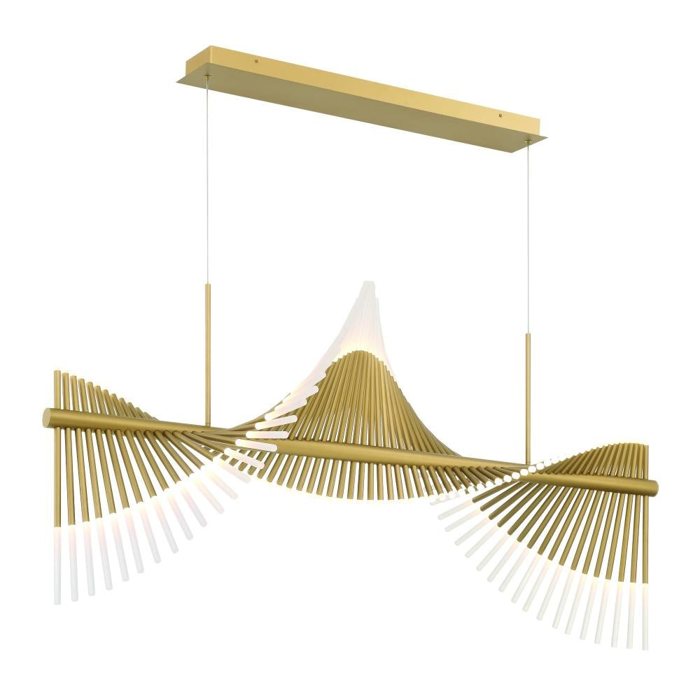 Voltik 59" LED Chandelier In Gold