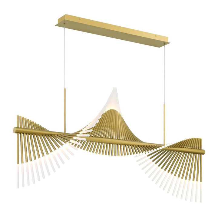 Voltik 59" LED Chandelier In Gold