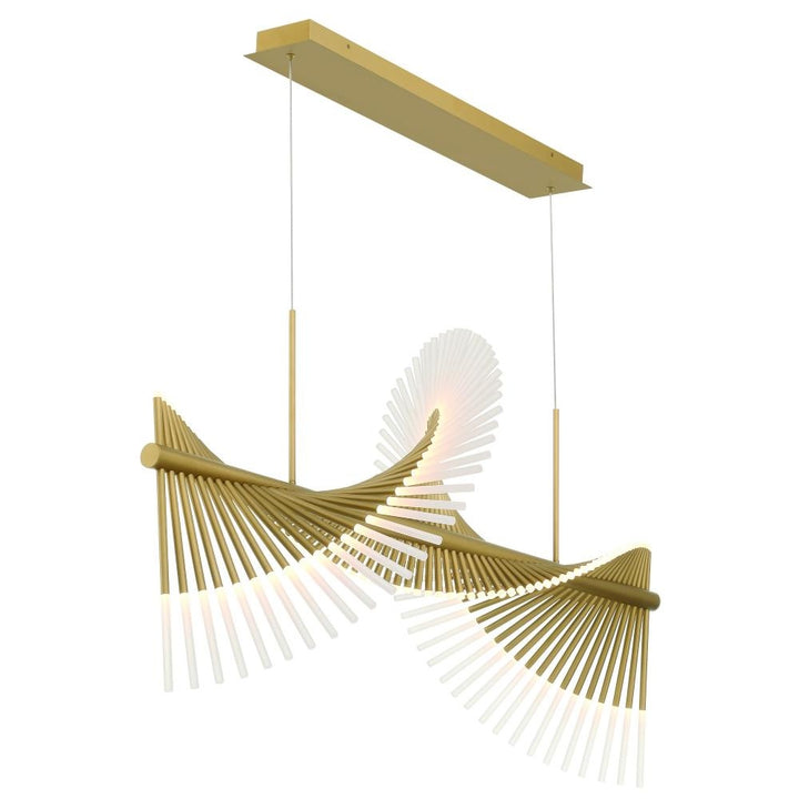 Voltik 59" LED Chandelier In Gold