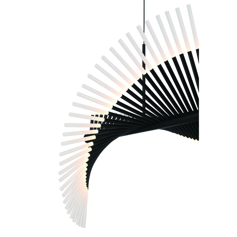 Voltik 59" LED Chandelier In Black