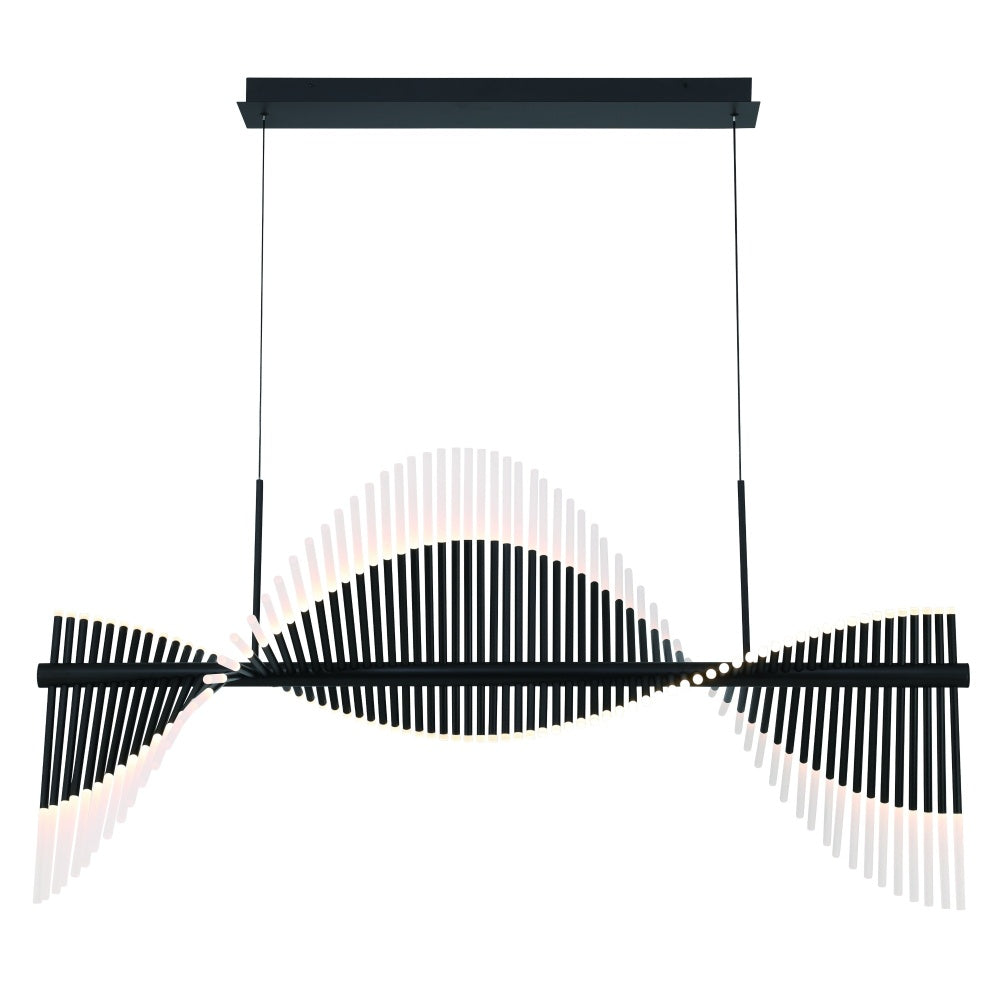 Voltik 59" LED Chandelier In Black