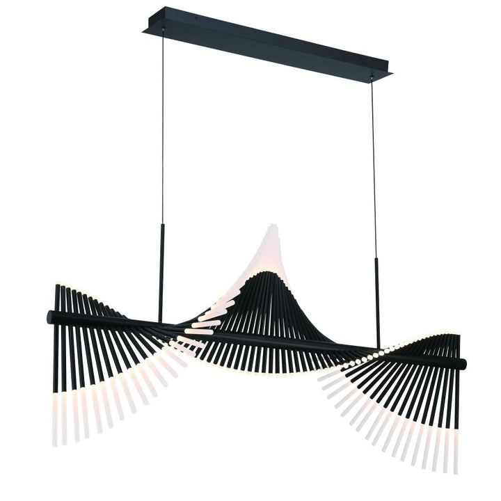 Voltik 59" LED Chandelier In Black
