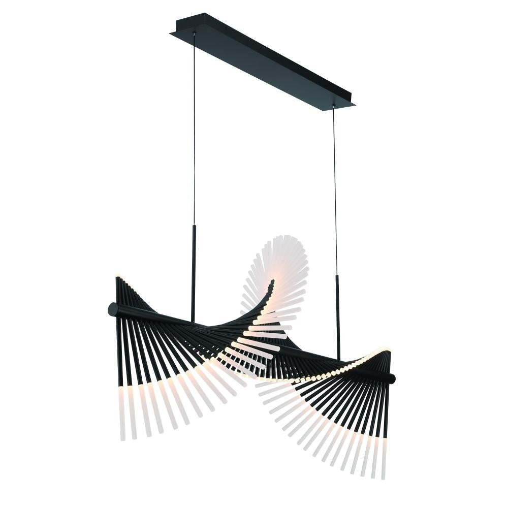 Voltik 59" LED Chandelier In Black