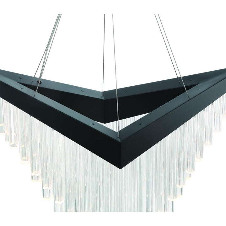 Vivien 32" LED Chandelier In Black