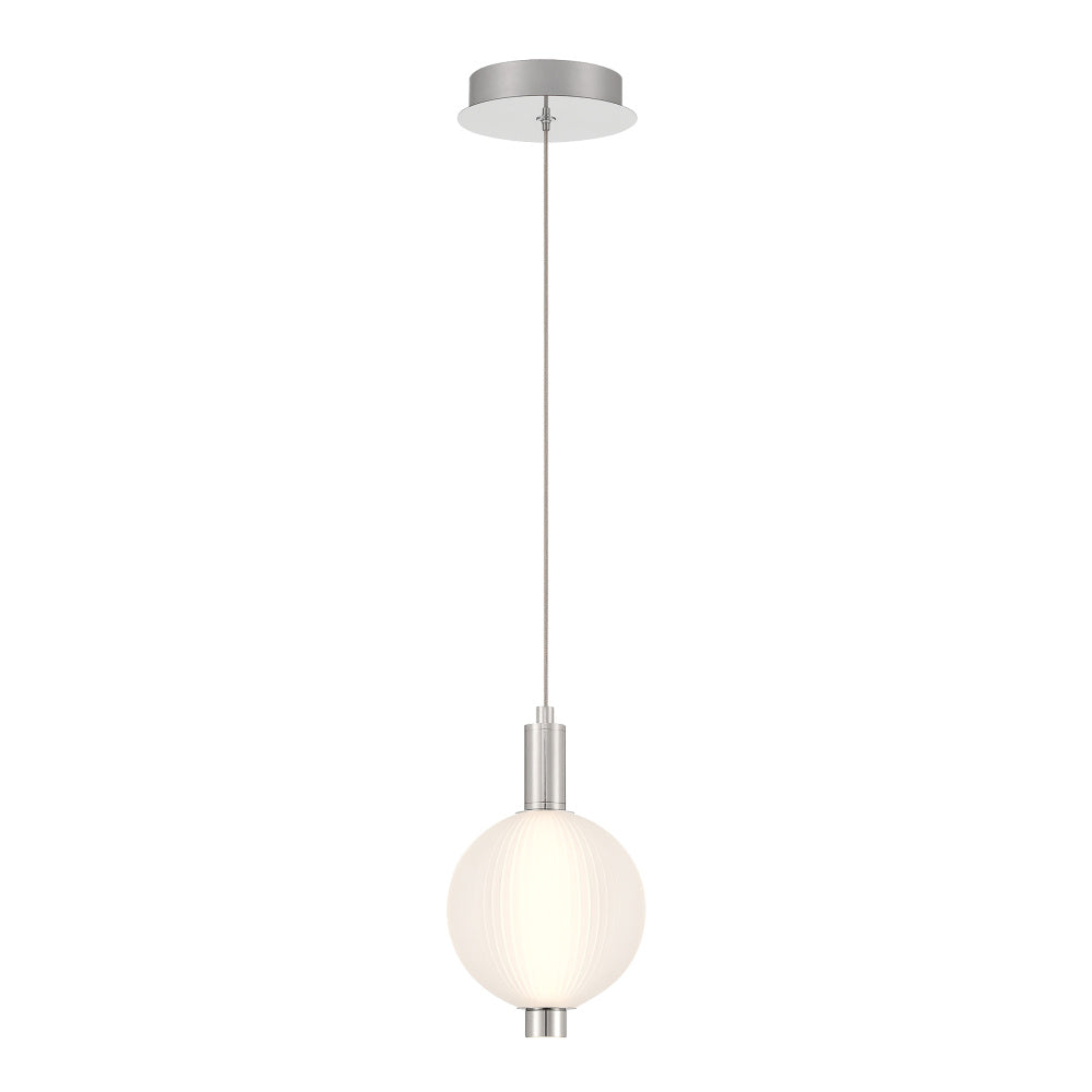 Palmas 10" LED Pendant In Nickel