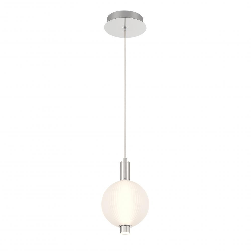 Palmas 10" LED Pendant In Nickel