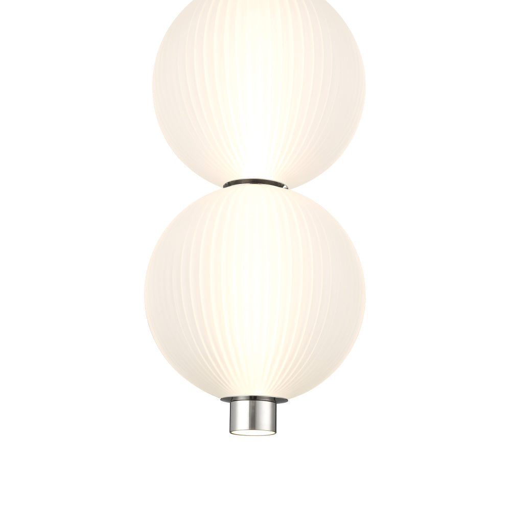 Palmas 16" LED Pendant In Nickel