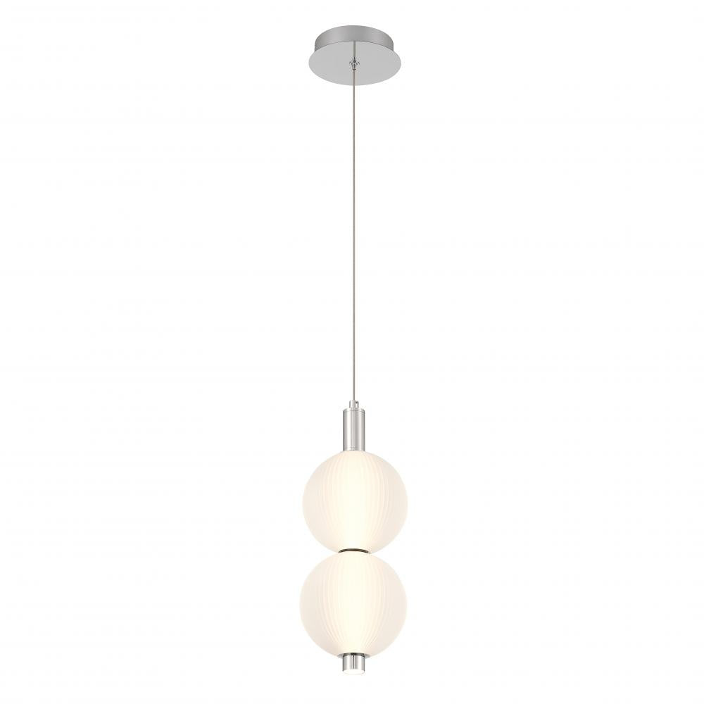 Palmas 16" LED Pendant In Nickel