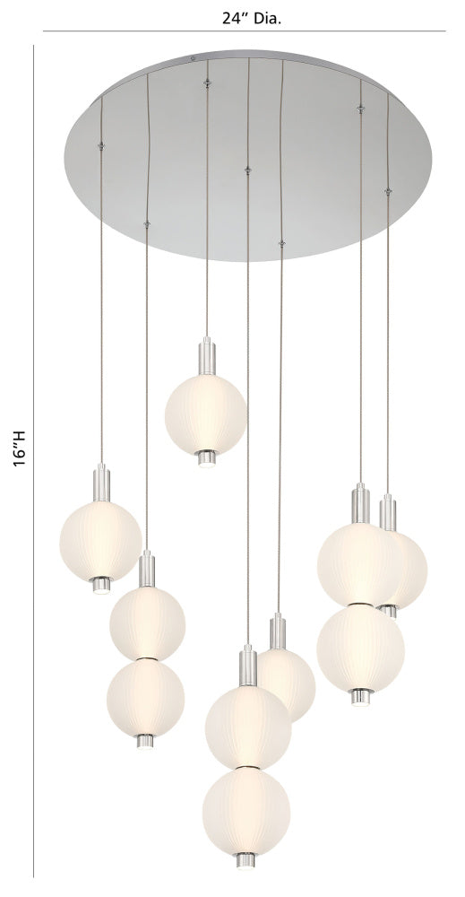 Palmas 30" LED Pendant In Nickel