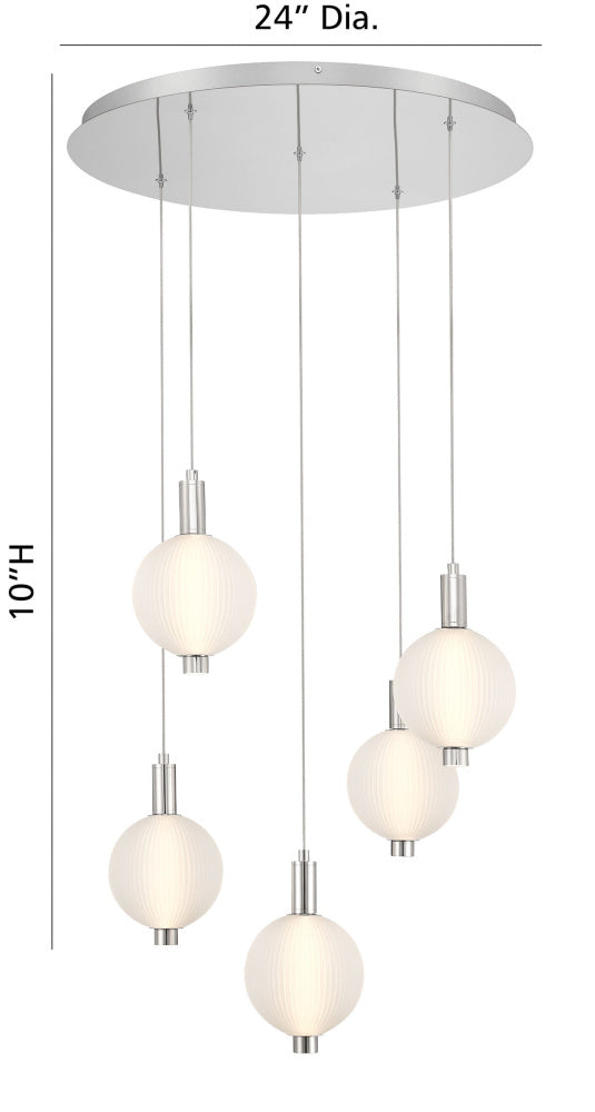 Palmas LED Pendant In Nickel