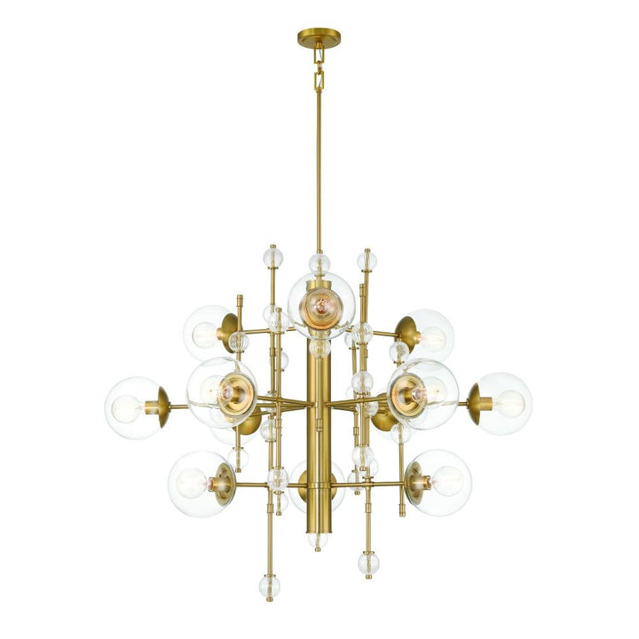 Traiton 48" 3 Tier Chandelier In Gold