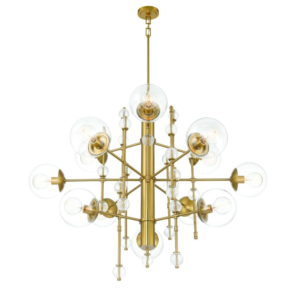 Traiton 48" 3 Tier Chandelier In Gold