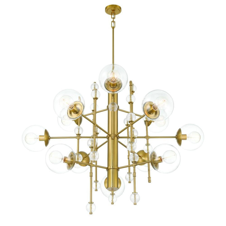 Traiton 48" 3 Tier Chandelier In Gold