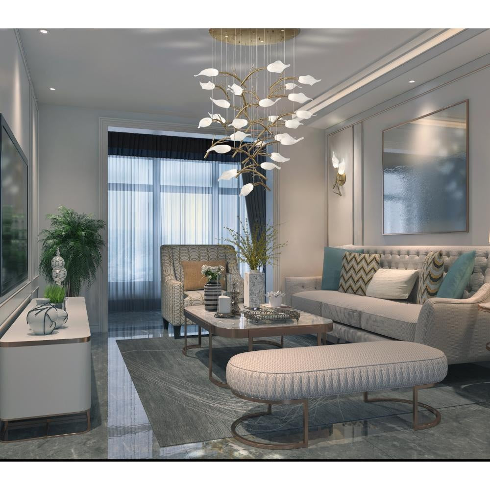 Matera 36" LED Chandelier In Gold