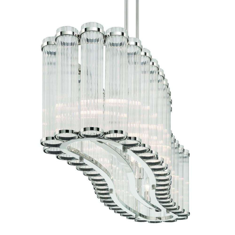 Glasbury 52" Chandelier In Nickel