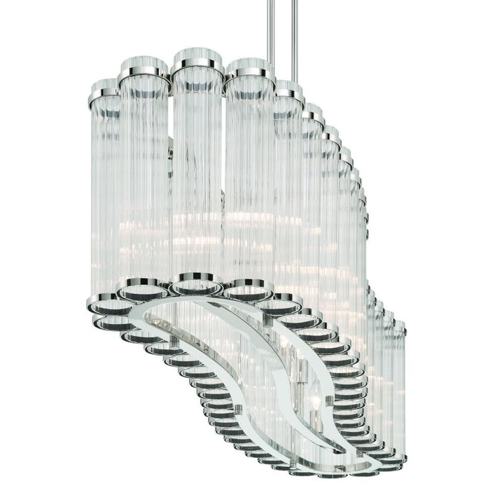 Glasbury 52" Chandelier In Nickel
