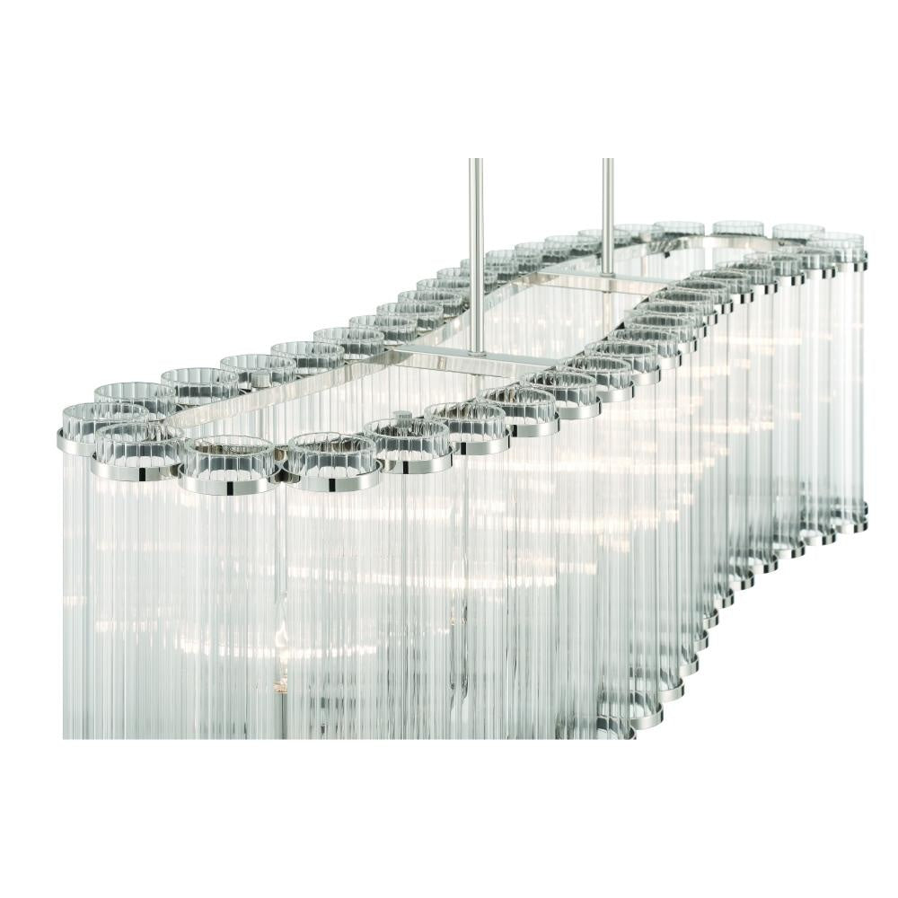 Glasbury 52" Chandelier In Nickel