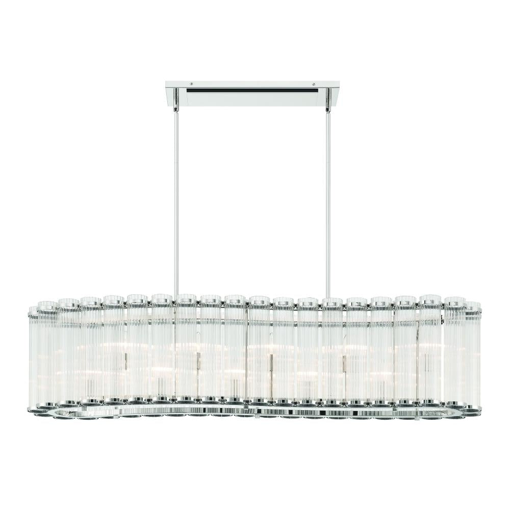 Glasbury 52" Chandelier In Nickel