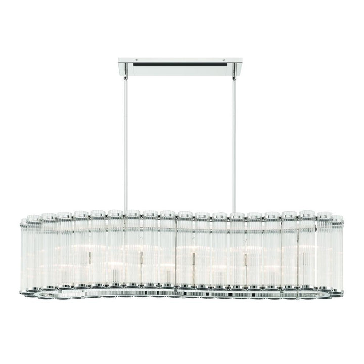 Glasbury 52" Chandelier In Nickel
