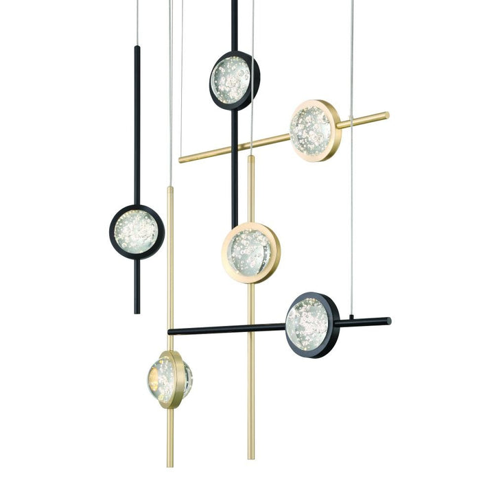 Barletta 32" LED Chandelier In Gold And Black