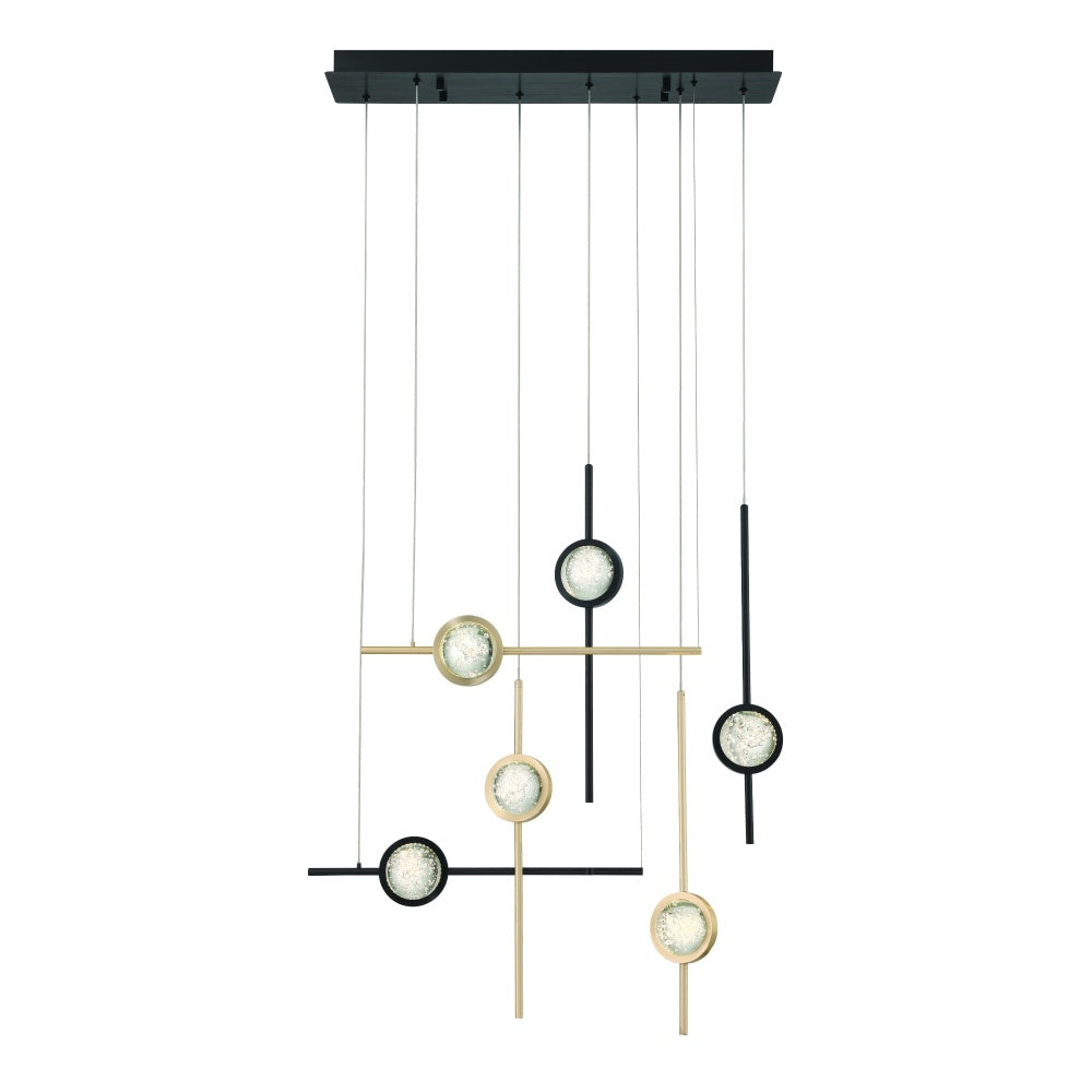 Barletta 32" LED Chandelier In Gold And Black