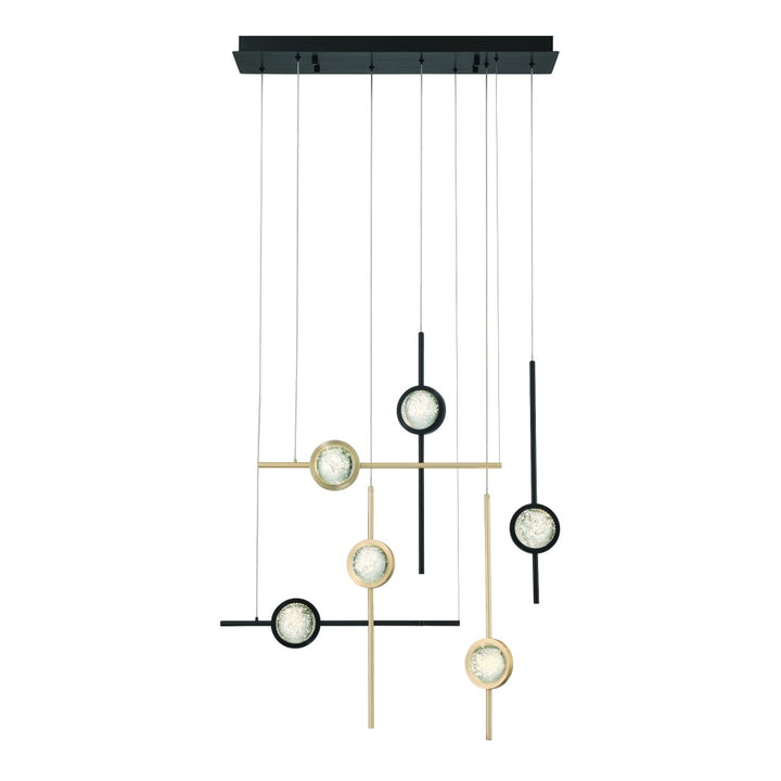 Barletta 32" LED Chandelier In Gold And Black