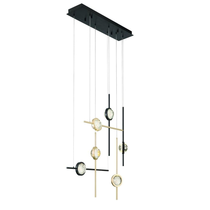 Barletta 32" LED Chandelier In Gold And Black