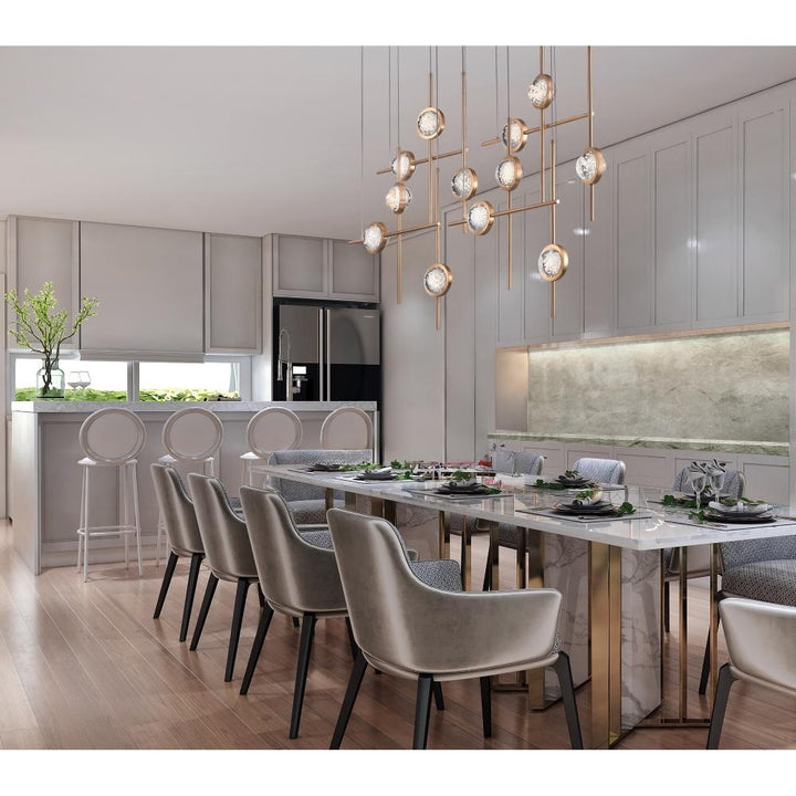 Barletta 53" LED Chandelier In Gold