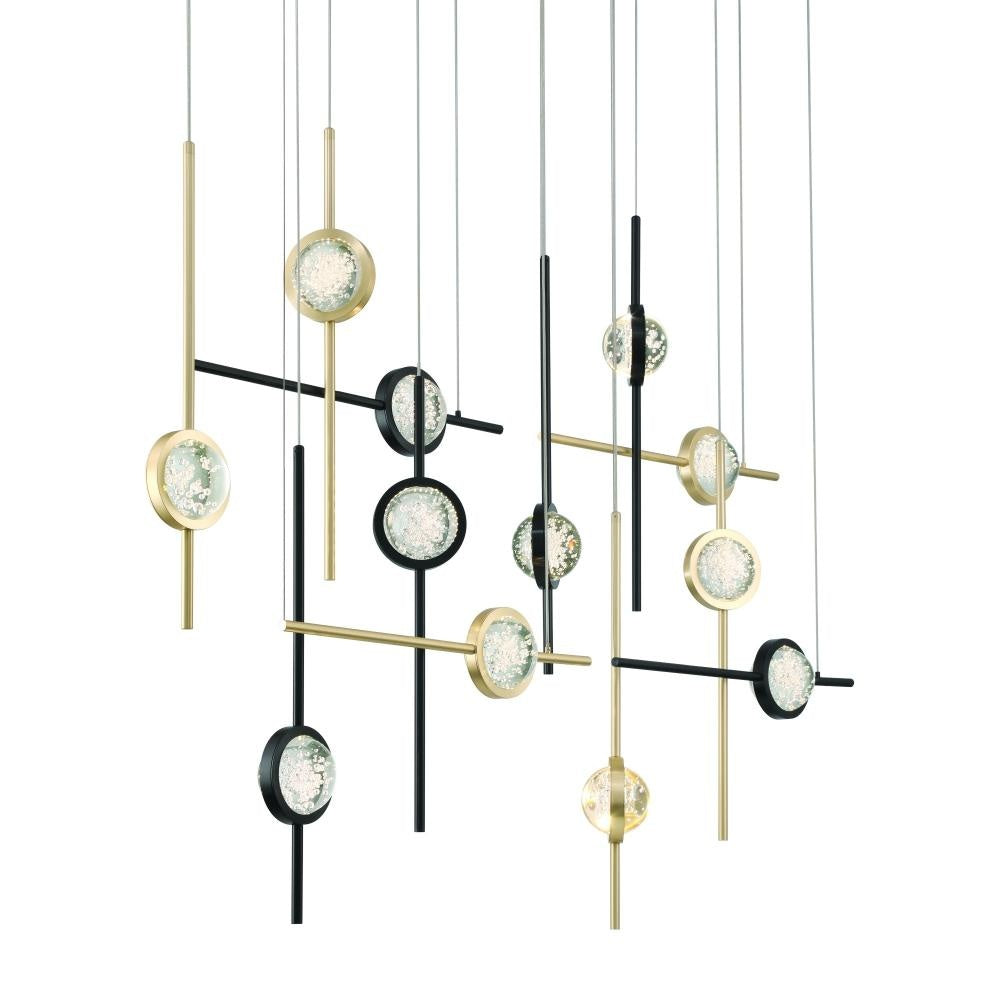 Barletta 53" LED Chandelier In Gold And Black