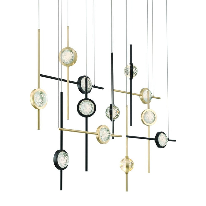 Barletta 53" LED Chandelier In Gold And Black
