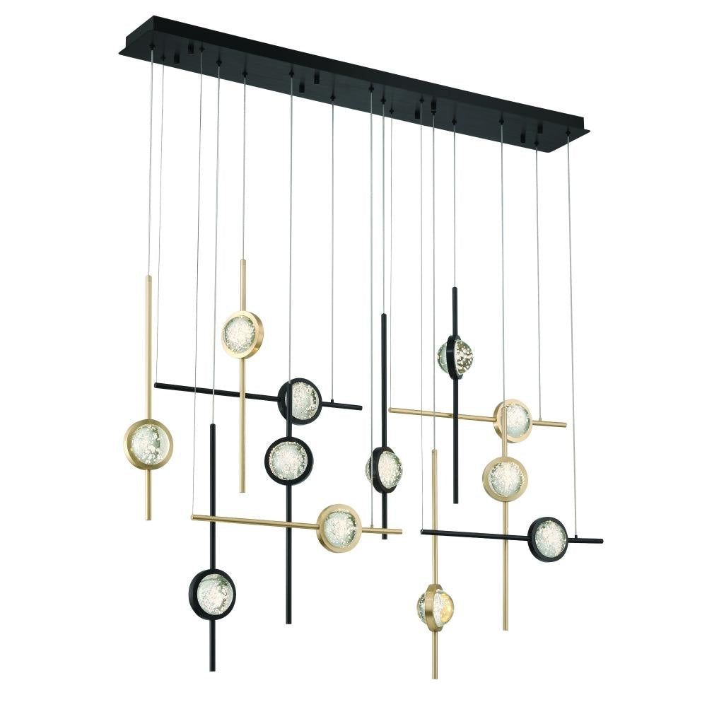 Barletta 53" LED Chandelier In Gold And Black