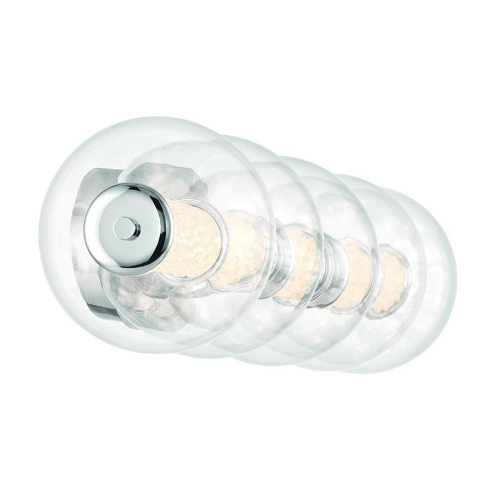 Atomo 38" LED Vanity In Chrome With Clear Glass