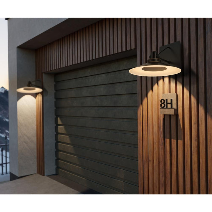 Deckard 12" LED Sconce In Gold and Black