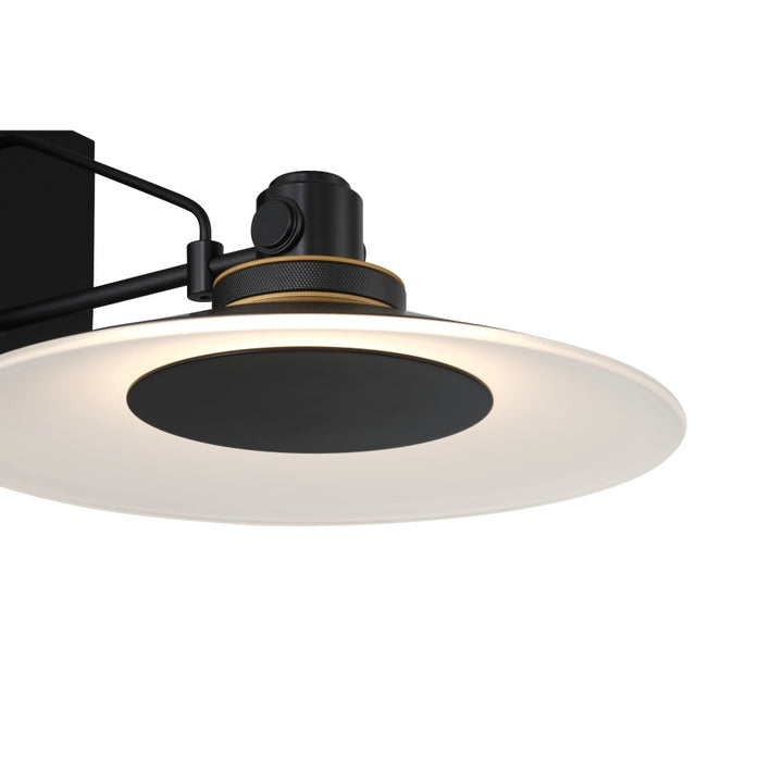 Deckard 12" LED Sconce In Gold and Black