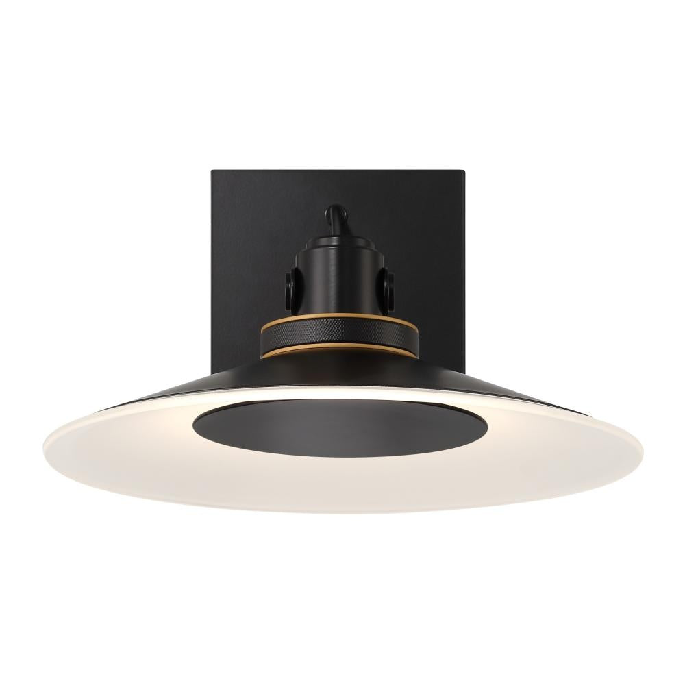 Deckard 12" LED Sconce In Gold and Black