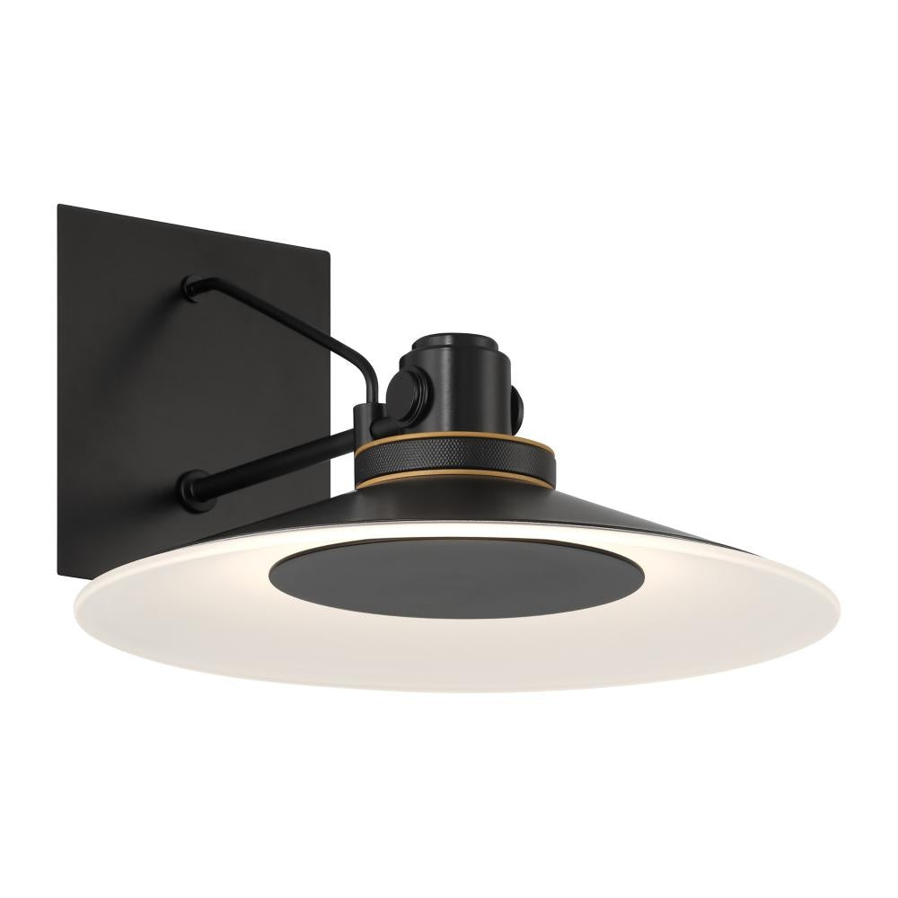 Deckard 12" LED Sconce In Gold and Black