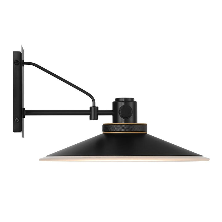 Deckard 12" LED Sconce In Gold and Black