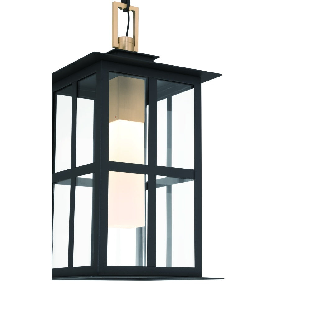 Greyson 16" LED Pendant In Brass and Black