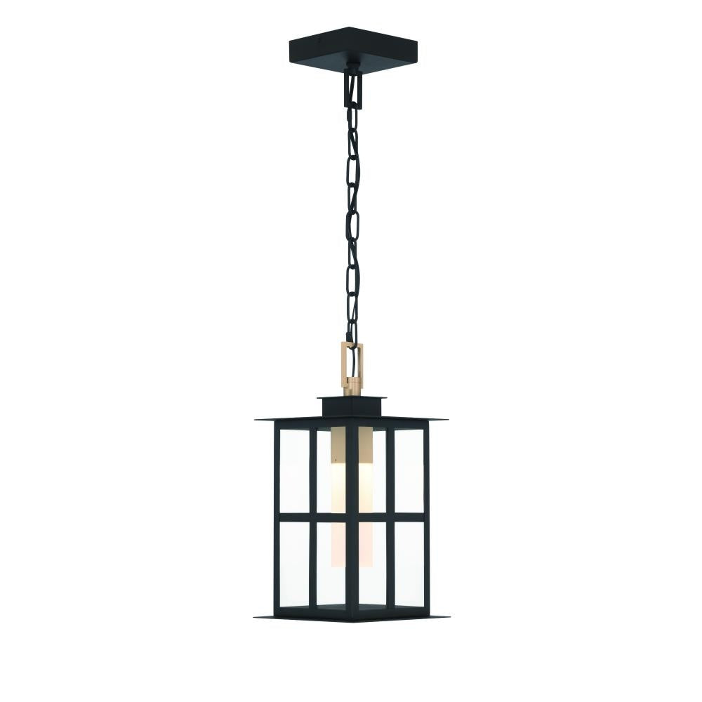 Greyson 16" LED Pendant In Brass and Black