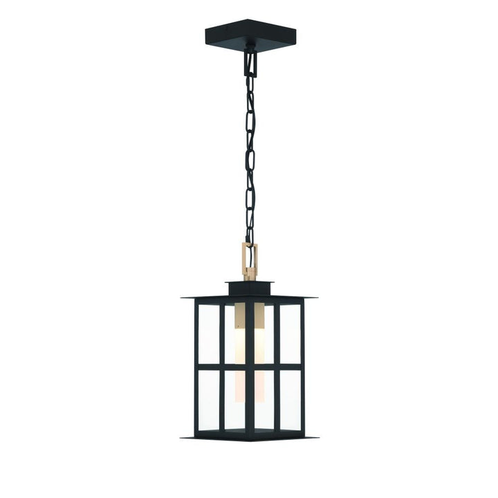 Greyson 16" LED Pendant In Brass and Black