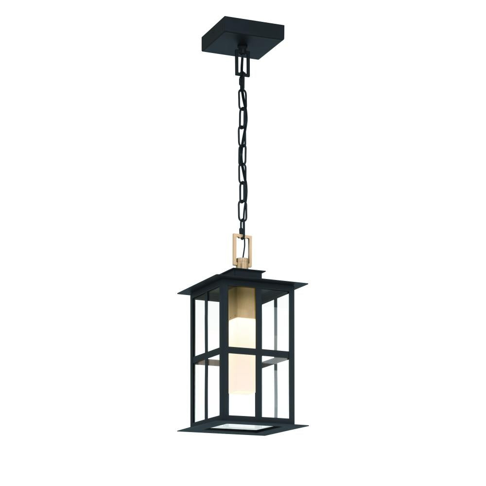Greyson 16" LED Pendant In Brass and Black