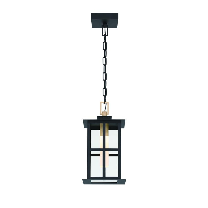 Greyson 16" LED Pendant In Brass and Black