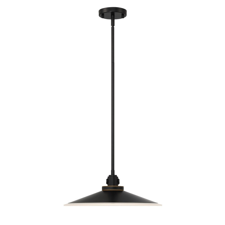 Deckard 16" LED Pendant In Gold and Black