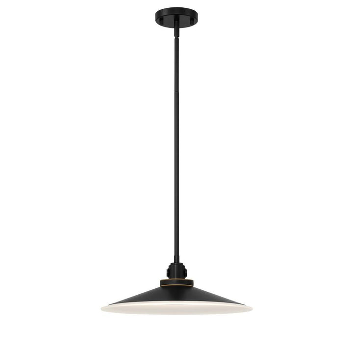 Deckard 16" LED Pendant In Gold and Black