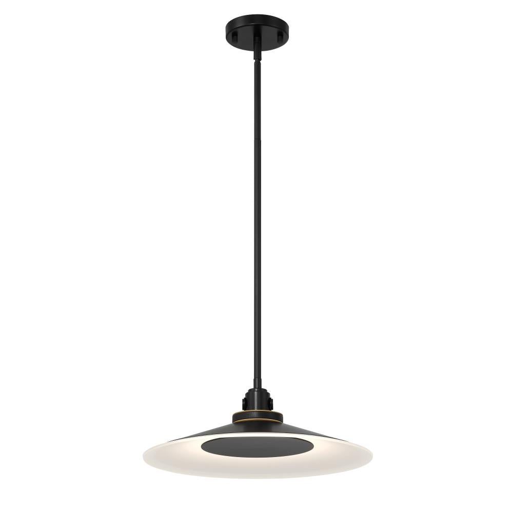 Deckard 16" LED Pendant In Gold and Black