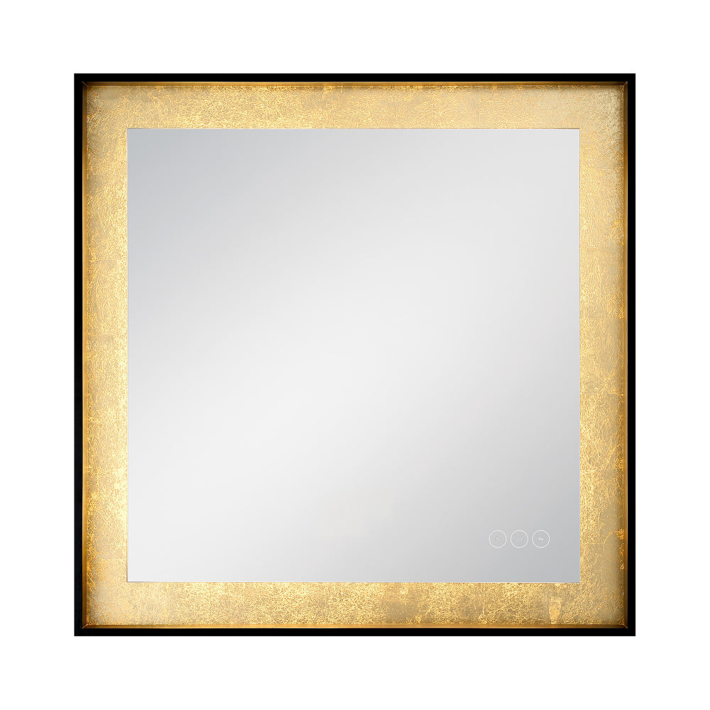 Anya 32" Square LED Mirror in Black