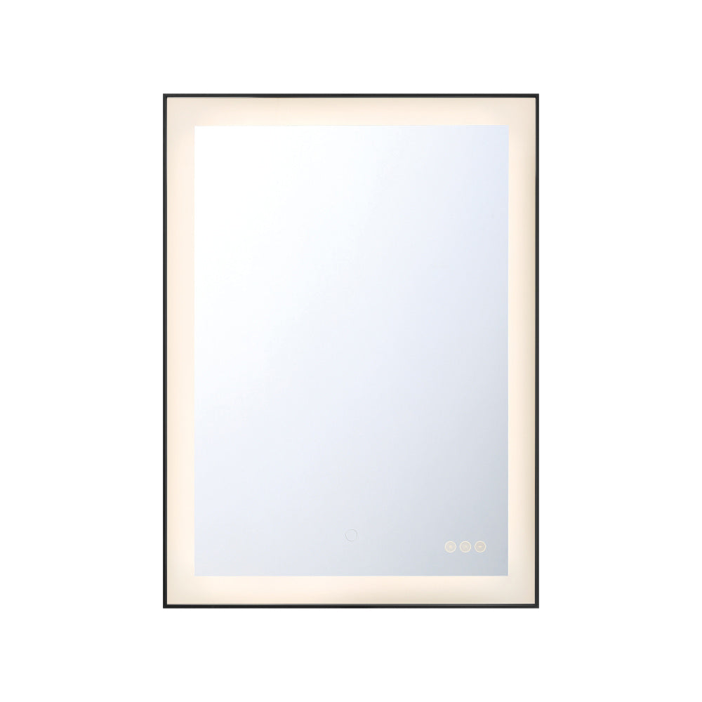 Lenora 30" Rectangular Mirror in Black