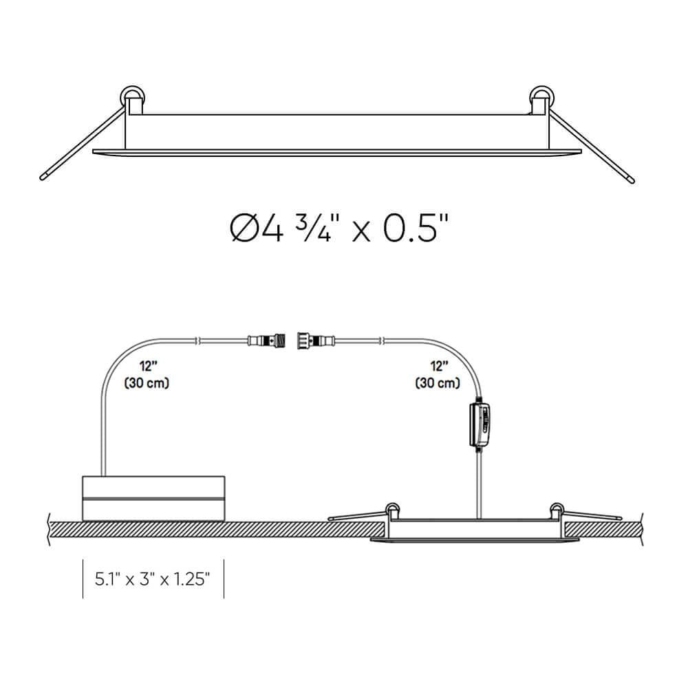 4 Inch Round CCT LED Recessed Panel Light