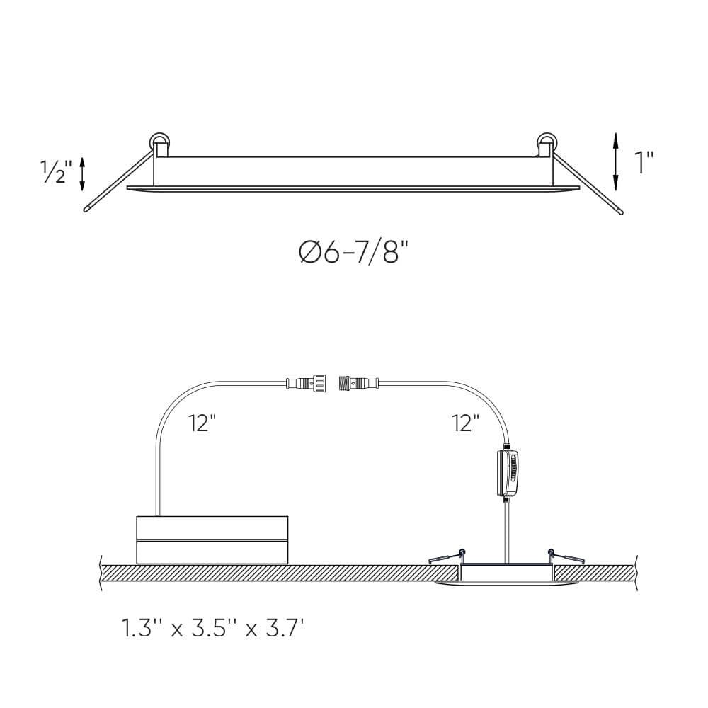 6 Inch Round CCT LED Recessed Panel Light