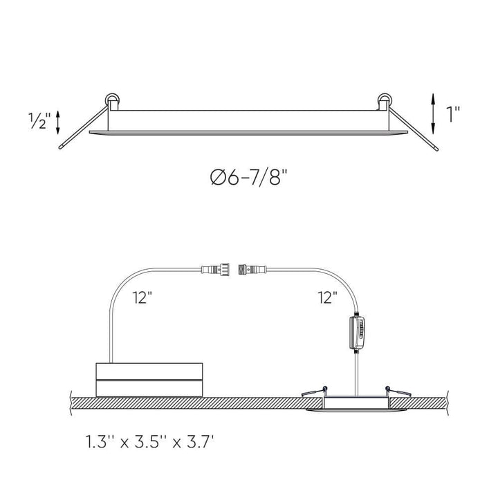 6 Inch Round CCT LED Recessed Panel Light